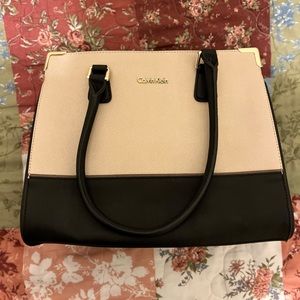 Calvin Klein Black and beige Tote bag Purse Style